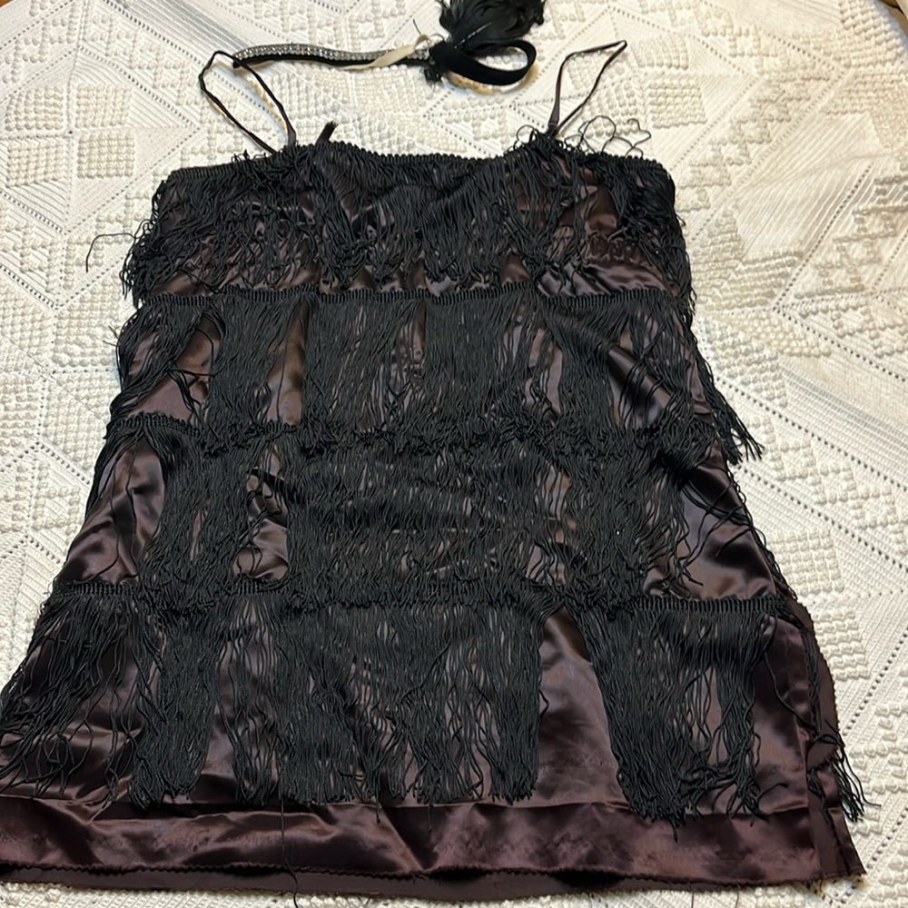 Flapper dress and head feather - Halloween Costume